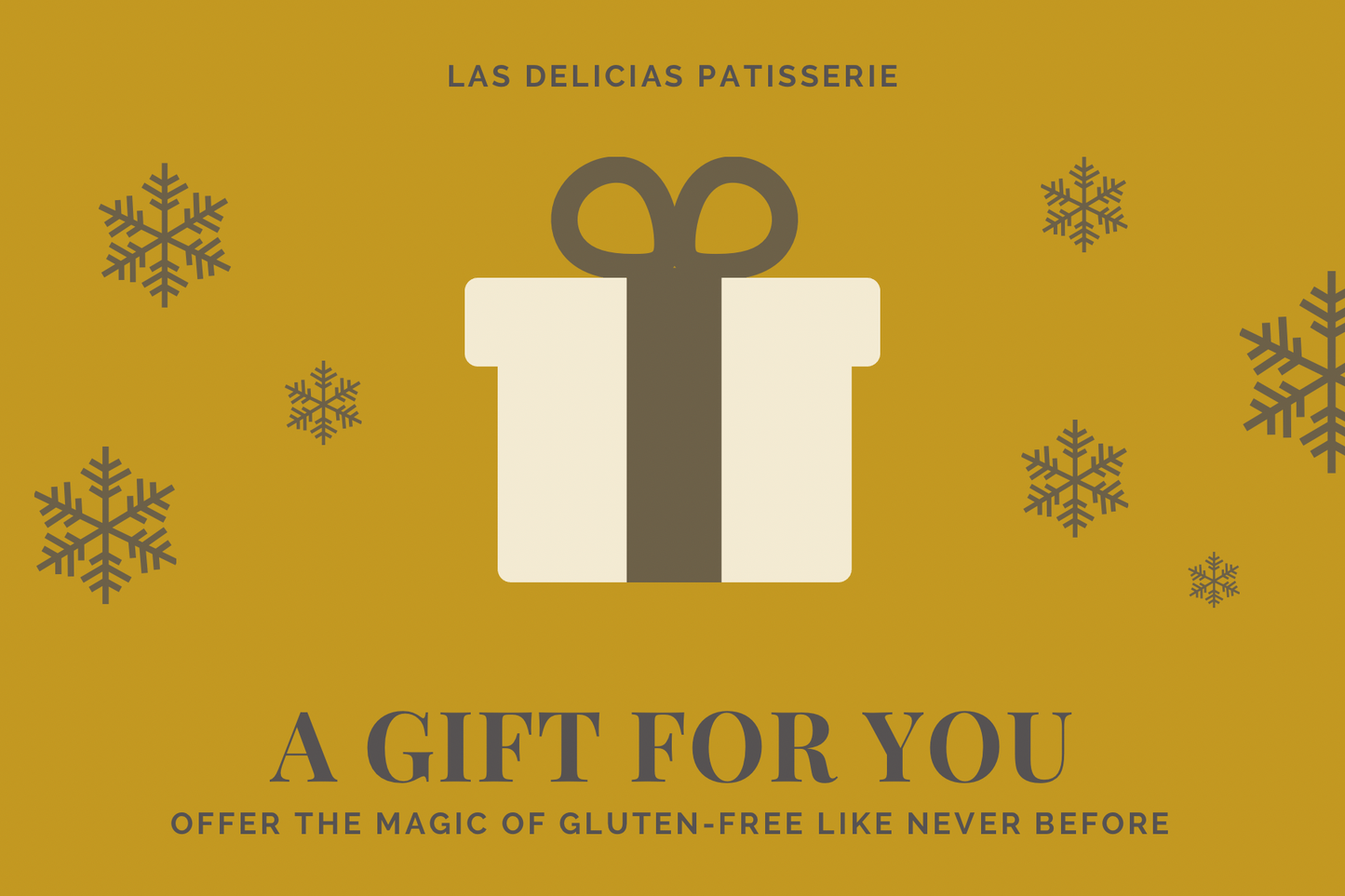 gluten free gift card - las delicias patisserie
